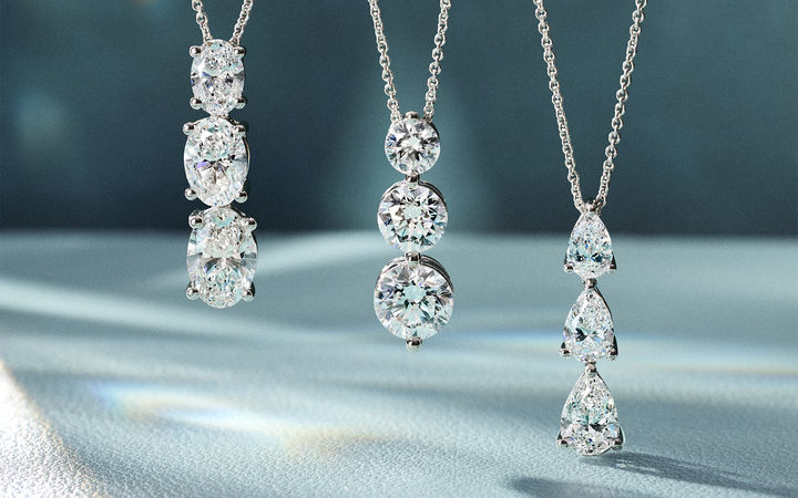 Lab grown diamond pendants